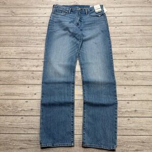 NEW Gap Jeans Men's 32x34 Blue GapFlex Straight Leg Denim Stretch High Waisted